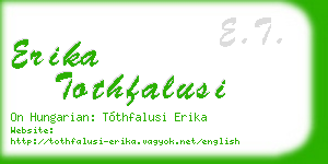 erika tothfalusi business card